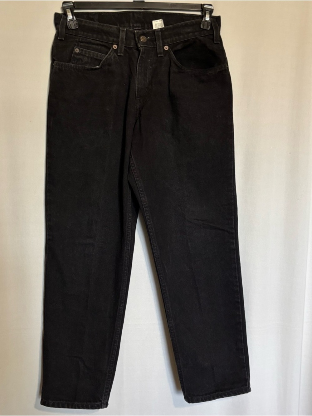 Vtg Orange Tag Levi's 550 Relaxed Fit 31x27 Black Denim Jeans Husky 100% Cotton